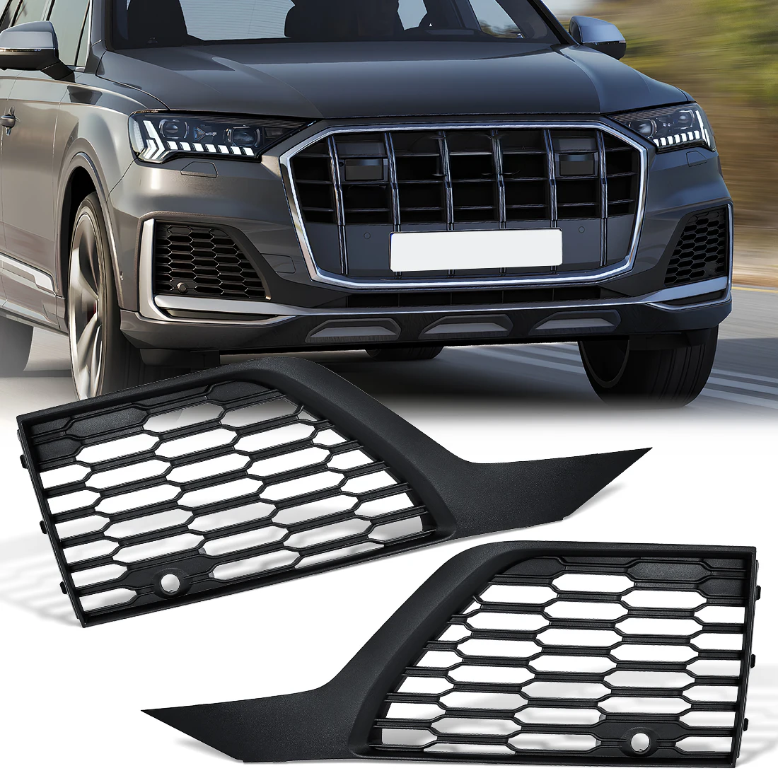 아우디 Q7 2020 2021 2022 세단 (SUV)용 프론트 범퍼 프레임, 안개등 커..