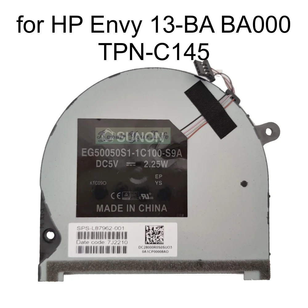 Портативный компьютер вентилятор охлаждения для HP Envy 13-BA TPN-C145 13T-BA000 13T-BA100 BA0020CA BA0030CA BA0085NR