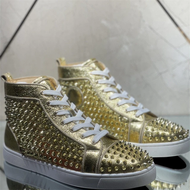 Christian Louboutin Red Bottoms Mens Sneakers  Mens Red Bottoms Shoes  Spikes - Low - Aliexpress