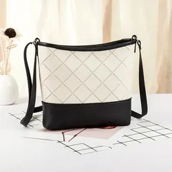 Chic Floral Pattern Crossbody Bag for Women - Soft PU Material and Trendy Design (WHITE)