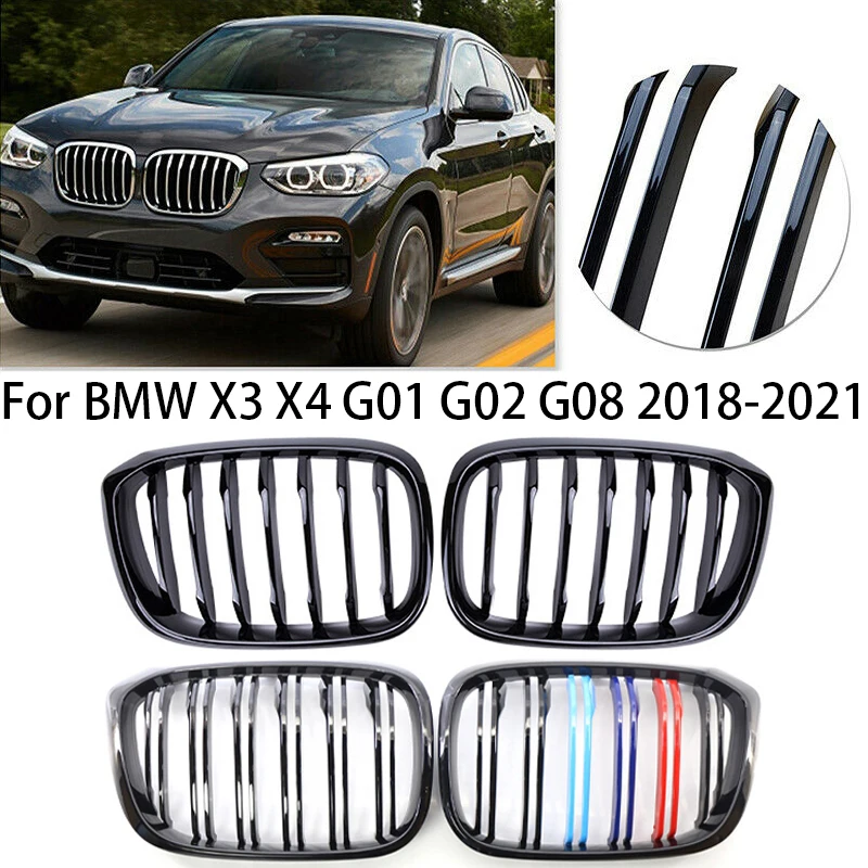 

Diamond Meteor Racing Front Kidney Grills Bumper Hood Grill For BMW X3 G01 G08 X4 G02 2018-2021 Trim Car Styling