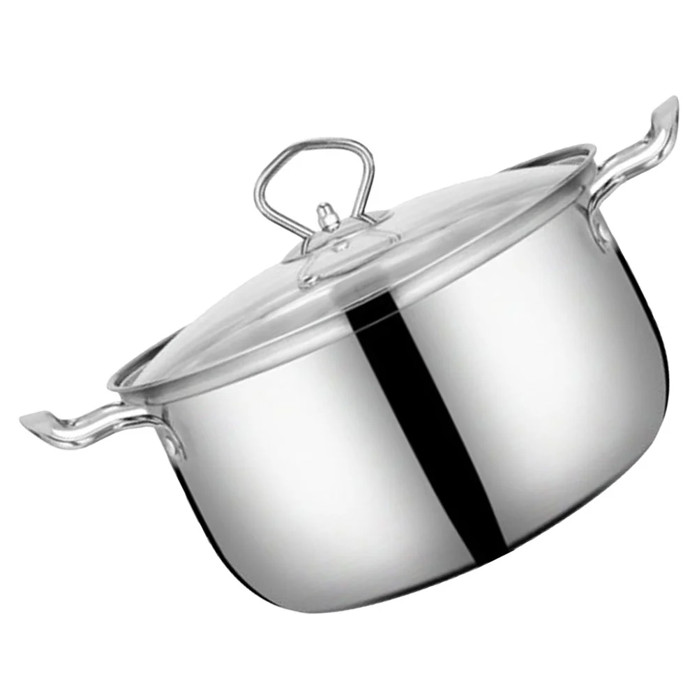 

Large Stock Pot Double Handle Soup Pot Kitchen Cooking Pot Noodle Cooking Pot Stainless Steel Stockpot