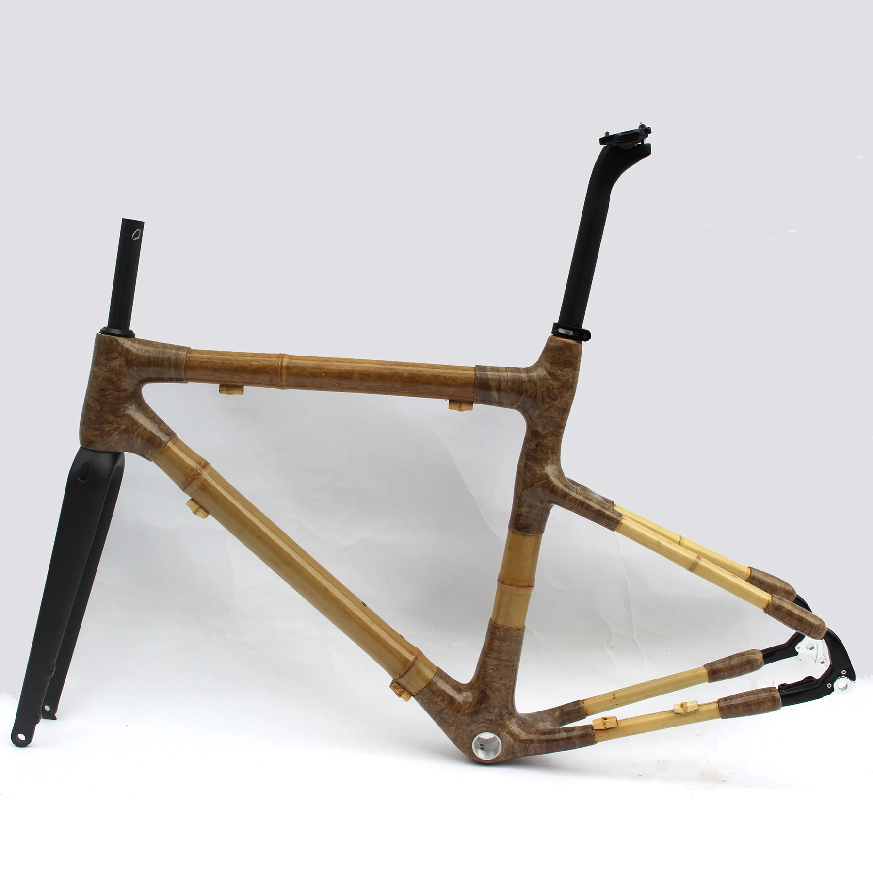 Naturefly Bamboo Road Gravel Frame Disc Bike Frameset Parti Di Biciclette Thru Axle 700C Spedizione Gratuita