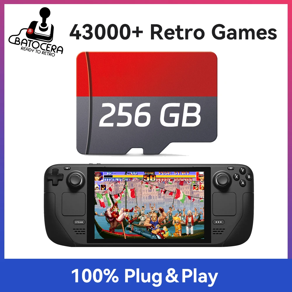 SD Card for Steam Deck with 54,000 Retro Games – ☆ Retrogaming Console ☆  75.000 games inside one retro console ! ☆