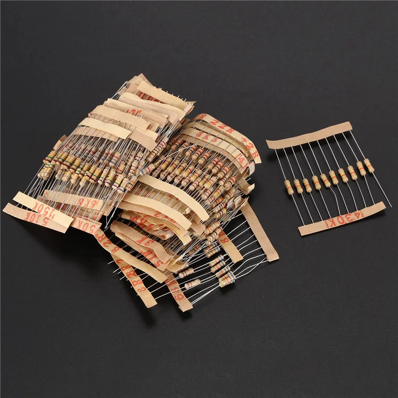 A45U 2000Pcs 50 값 1/2W 0.5W 5% 탄소 필름 저항기 모듬 키트 세트