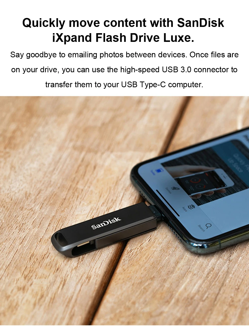 SanDisk-iXpand OTG USB Flash Drive, Pen Drive,