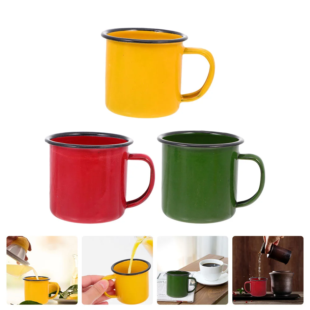 

Mug Cup Enamel Coffee Camping Mugs Cups Tea Metal Vintage Drinking Iron Water Tin Retro Camp Travel Campfire Hot Enamelware