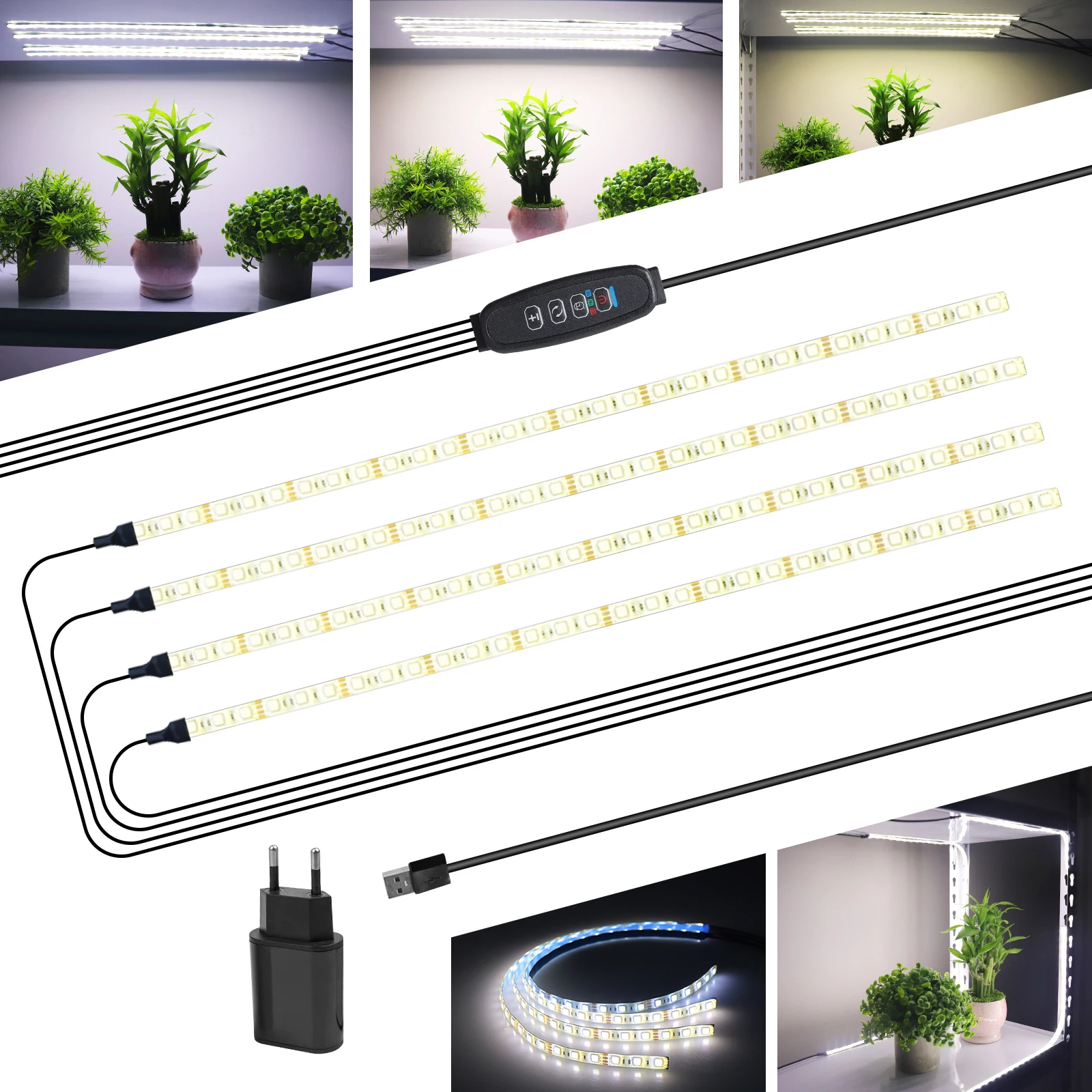 Grow Light Bar Led Full Spectrum Plant Lamp Dimmerabile Leds Strip Timer Remoto Per Growbox Seeding Hydroponics Growing System