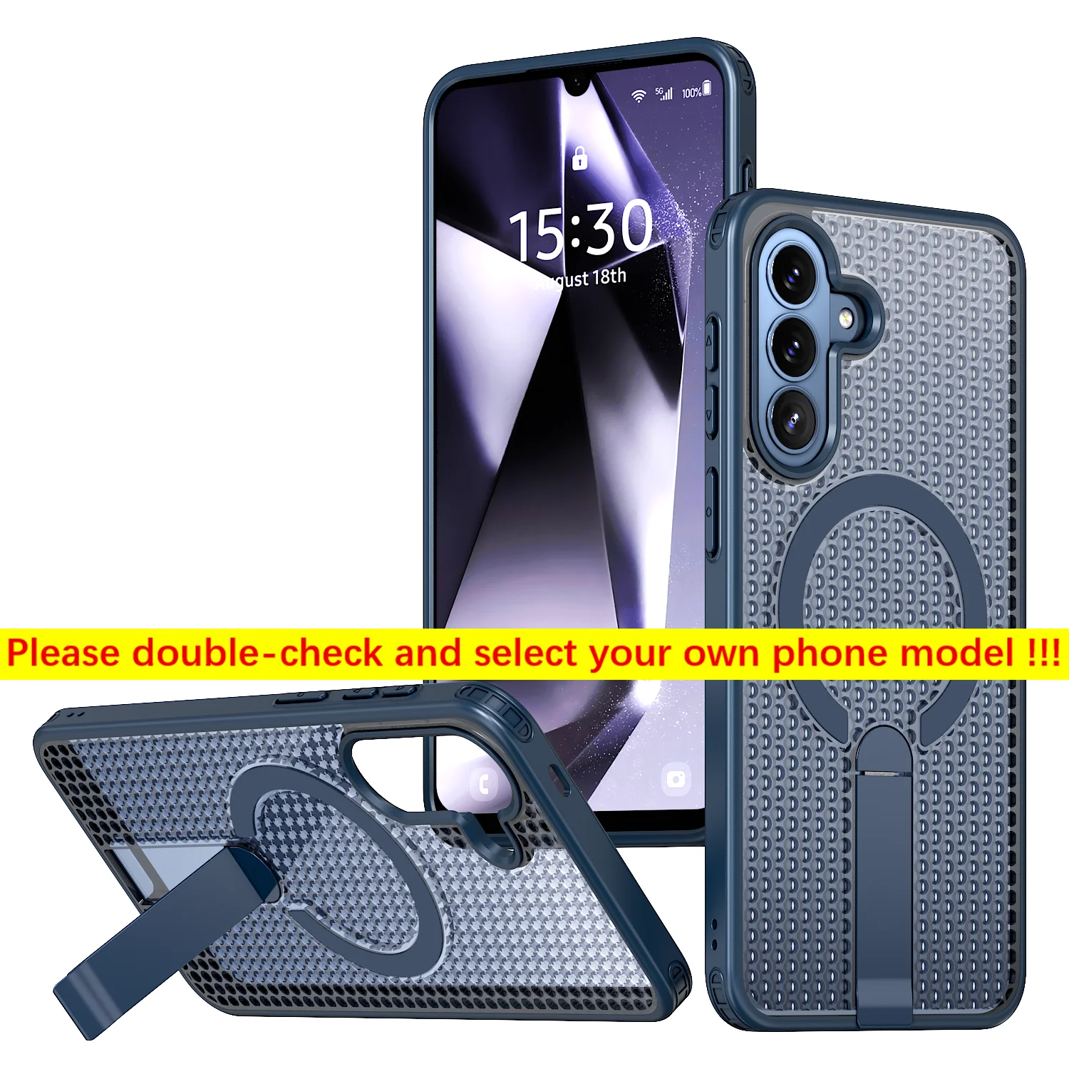 Enhanced Heat Dissipation Phone Case with Magnetic Bracket
