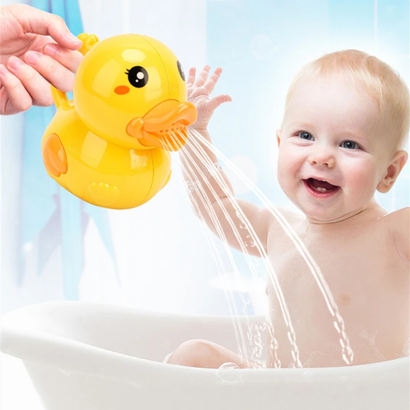 JM Juguete para baño bebe, salpicadura de agua, juego patito, bañera para  bebe, ducha, juguete para baño pato amarillo bebe JM