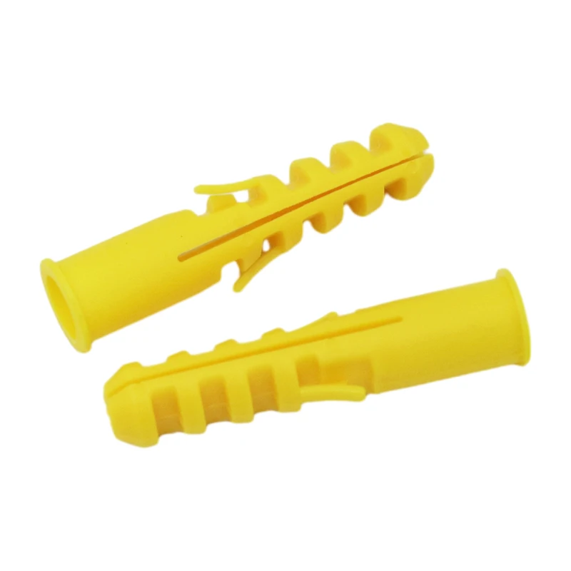 20/30/50pcs M6 M8 M10 M12 Ribbed Plastic Anchor Wall Plastic Expansion Pipe Tube Wall Plugs For Self-tapping Screws