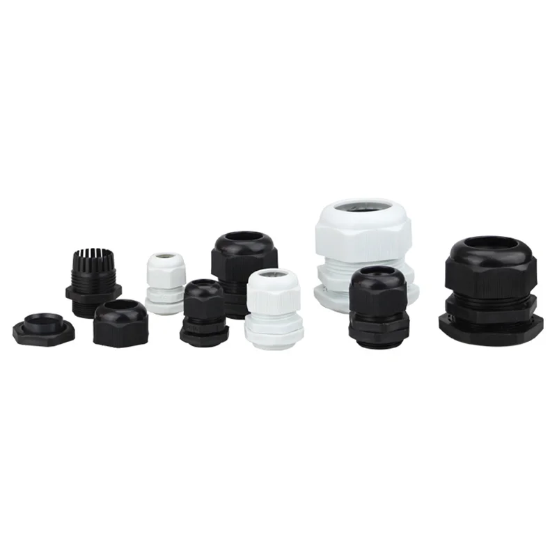 10Pcs waterproof joint connector Nylon Cable Gland Kit Waterproof Ip68 Cable Gland Joints Adjustable Locknut Connector