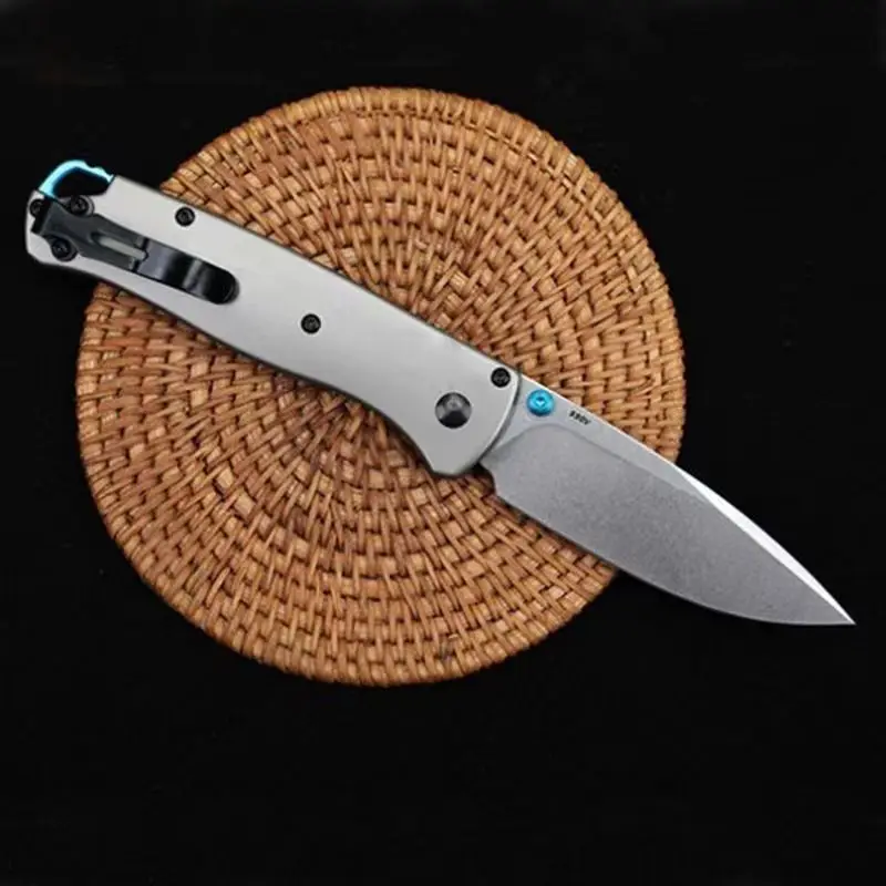 titanium-alloy-handle-535-high-quality-folding-knife-tc4-d2-blade-stone-wash-outdoor-safety-pocket-knives-edc-tool