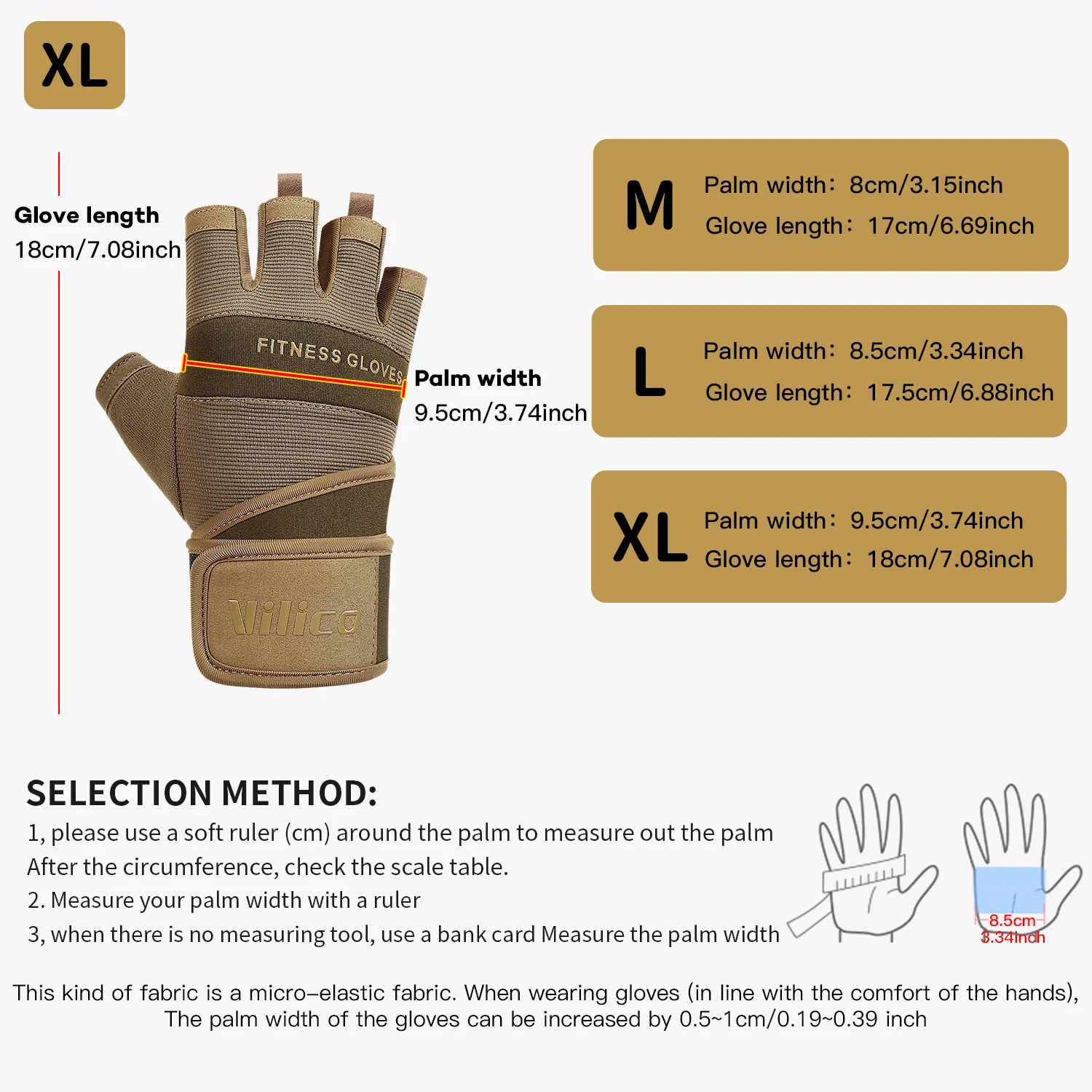 Half Finger Gym Gloves Weightlifting Dumbbell Training Anti-Slip Fitness Gloves with Wrist Support Workout Crossfit Exercise