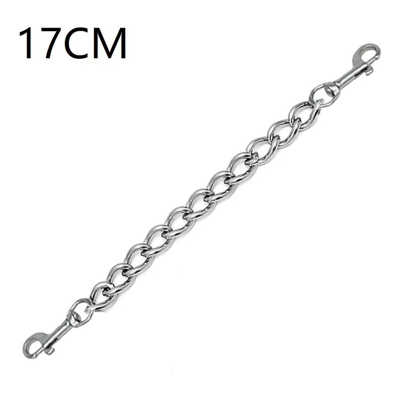 Metal Slave Chain Carabiner Nipple Clips Chain Body Lock Collar Leader Handcuff Ankle Bondage Restraint Teasing DIY Sex