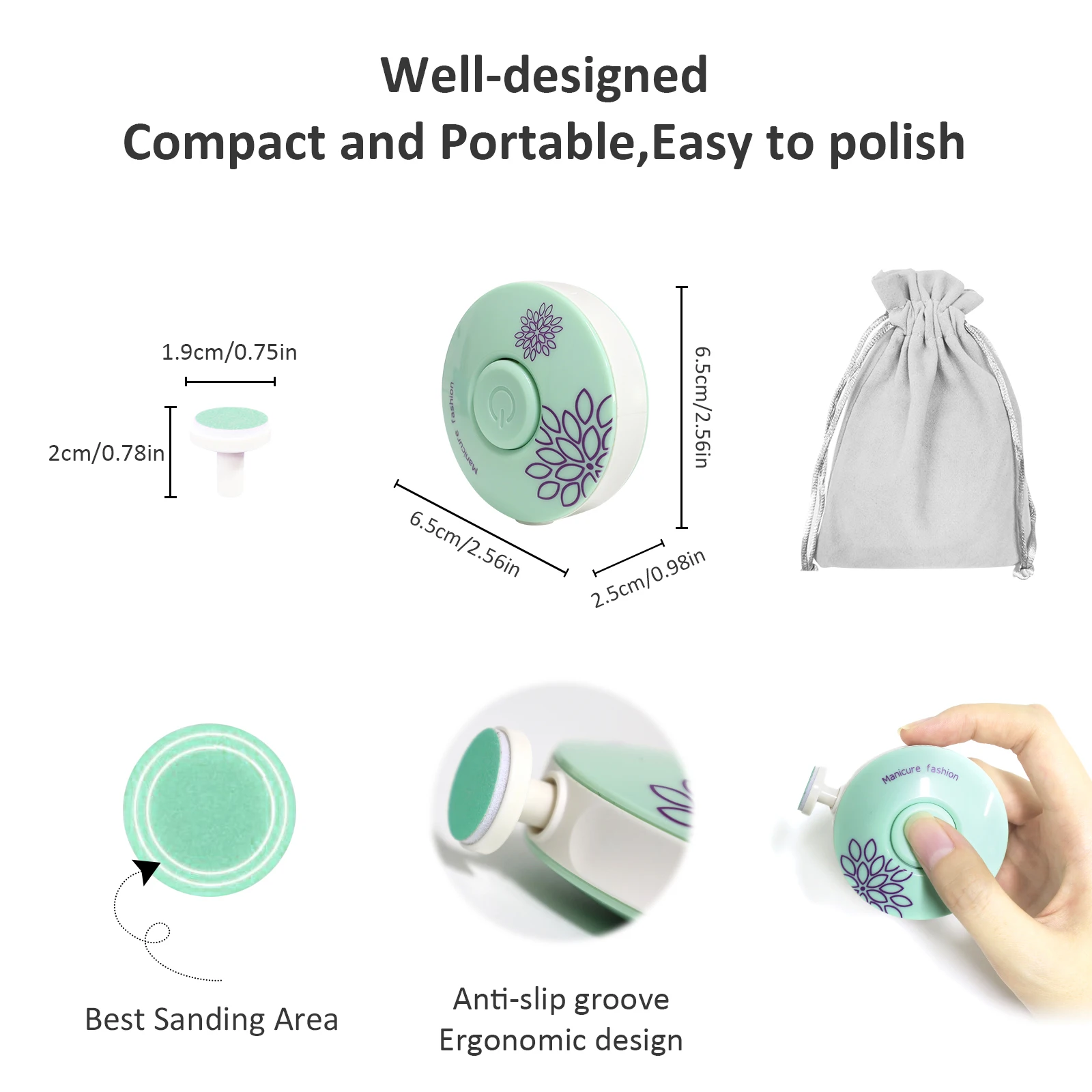 ELERA Baby Electric Nail Trimmer Kid Nail Polisher Tool Baby Care Kit Manicure Set Easy To Trim Nail File Clippers For Newborn 4