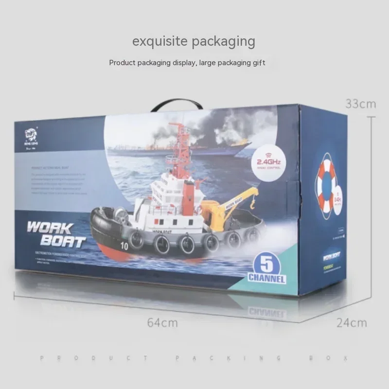 2.4g Rc Ship Rescue Simulation Fire Rescue Water Spray Remote Control Speedboat Model Boat For Children'S Rc Toy Gift Handsome 6