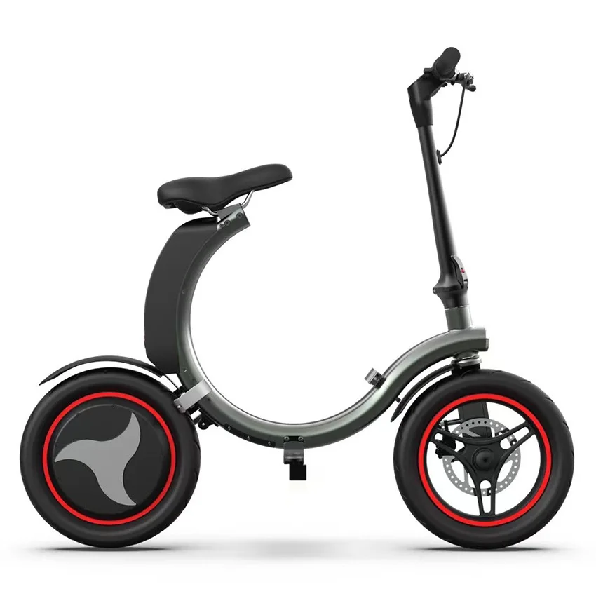 Bicicletta elettrica pieghevole, piccola, ultraleggera e portatile, che trasporta batterie al litio aiutano a guidare le batterie