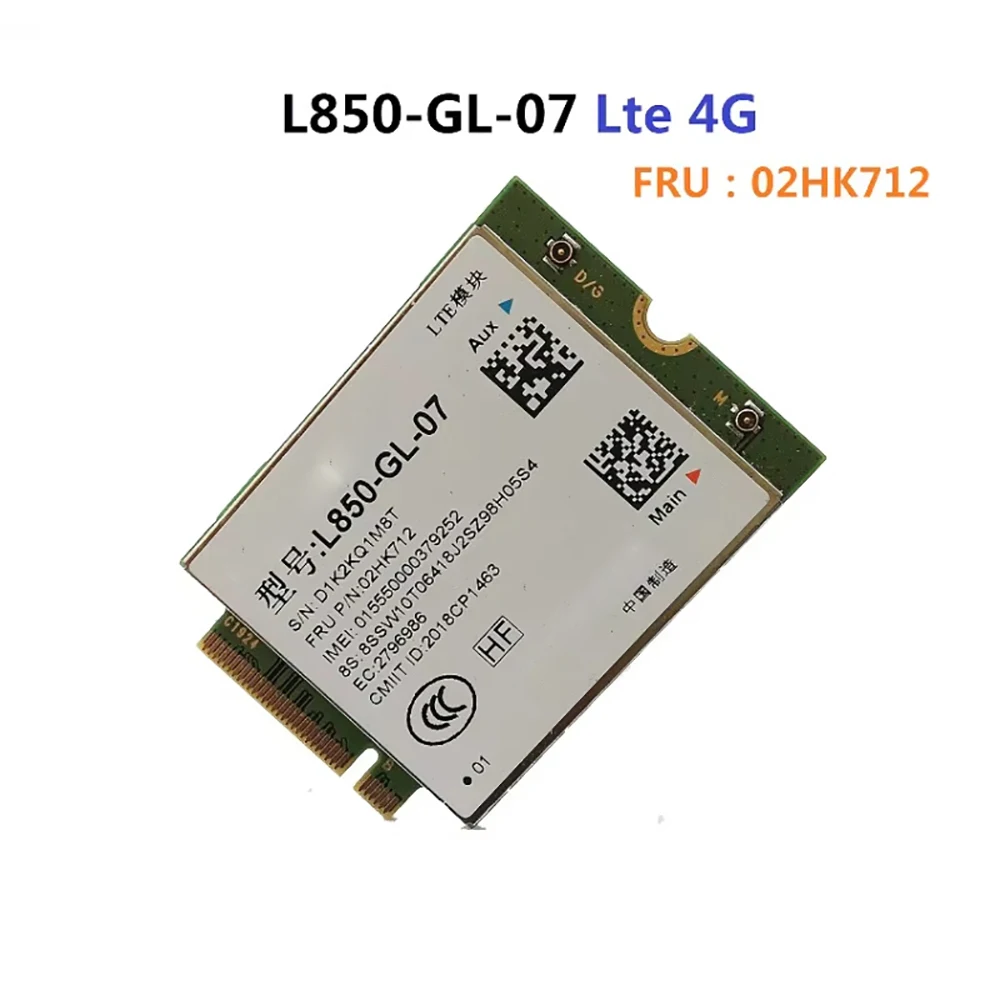 L850-GL-07 FRU 02HK712 LTE Cat9 M.2 모듈 노트북용 WWAN 카드 T490 T490s T14 T14s L14 L15 L590 X390 X13 T495s P53