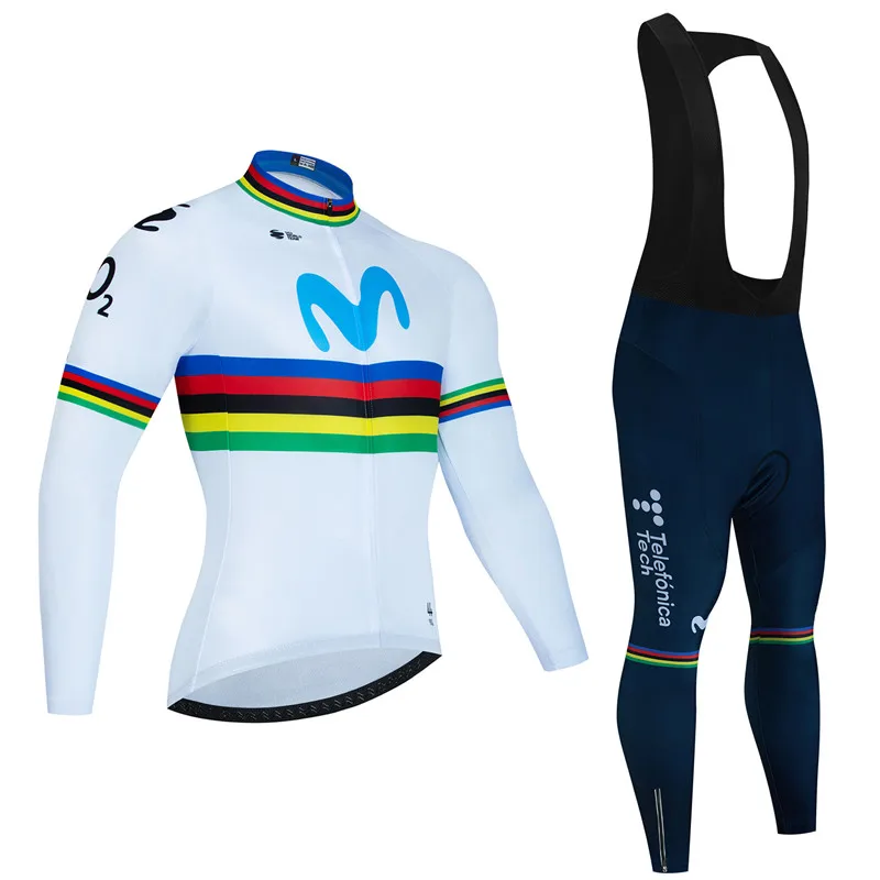 Movistar Autumn Cycling Jersey Set Ropa Ciclismo Spring Man Long Sleeve Bicycle Clothing MTB Jersey Bicicleta Maillot Culotte 5