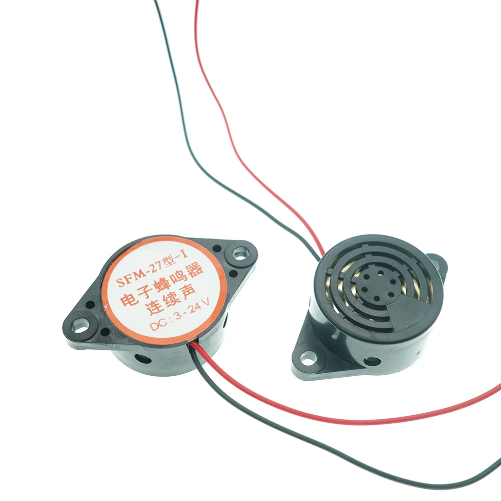 2 PCS 피에조 버저, Icstation 버저 알람 12V 전자 비프 버저 100dB 피에조 알람 사이렌 오토바이용 연속 사운드