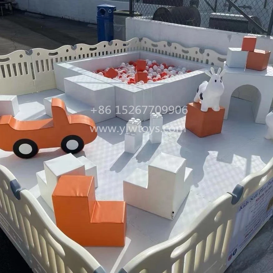 

YLWCNN Custom Soft Play Set Playground Park,Kiddy Plastic Fence Ball Pit Game Zone Soft Cube Toys Mat Game Play Center Portable