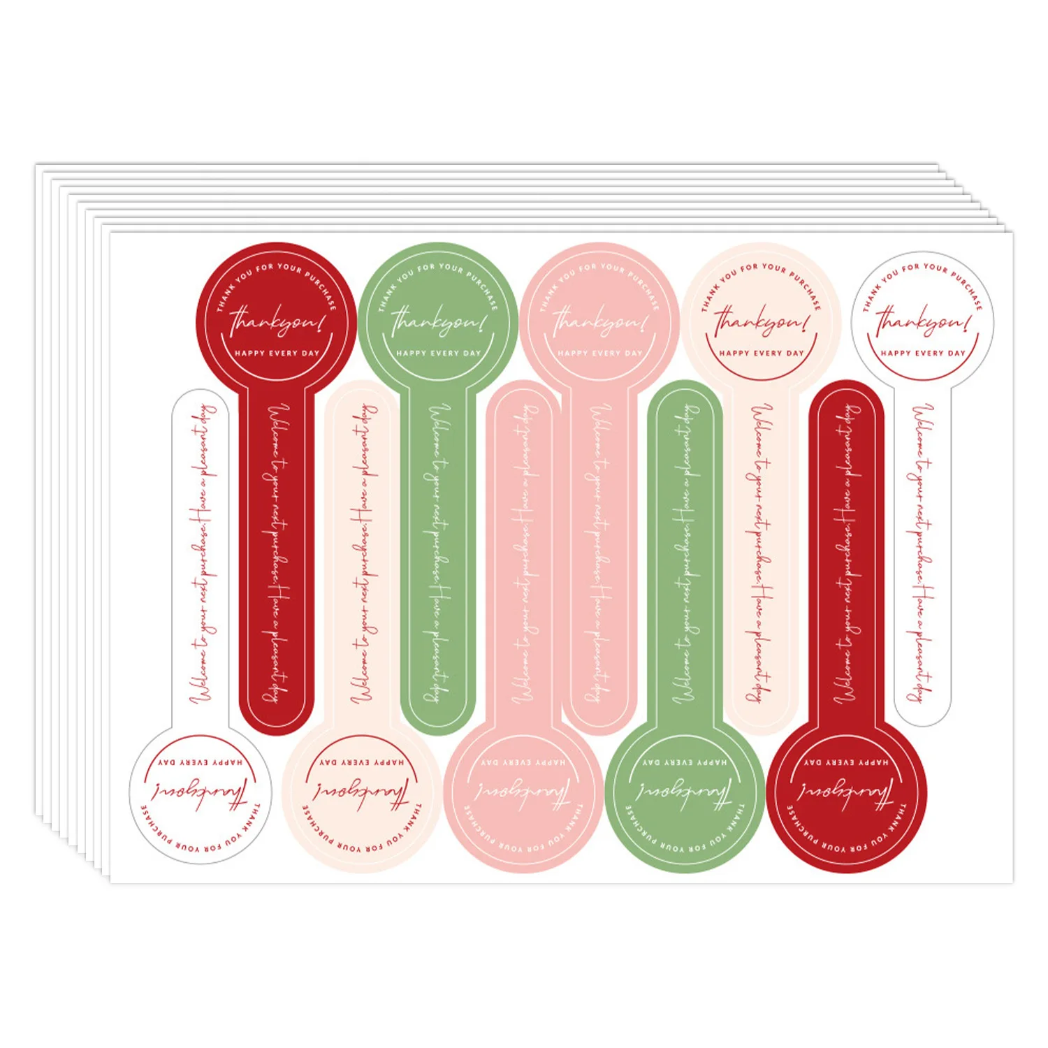 100pcs/set Colorful Handmade food baking label stickers Striped Long Label Packaging Sealing Labels Bakery Gift Wrapping