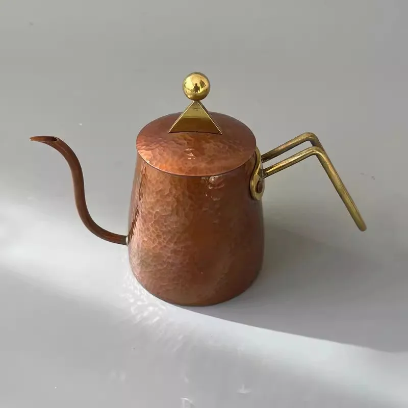 

Кофейник из чистой меди, капельный фильтр, чашка, молочный чайник, Уличное оборудование для кемпинга, многофункциональный контейнер
