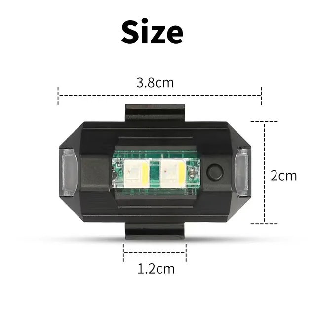 Motorcycle Lights Drone Strobe Light USB LED Anti-Collision Bike Aircraft Night Flying Mini Flashing Warning Signal Light