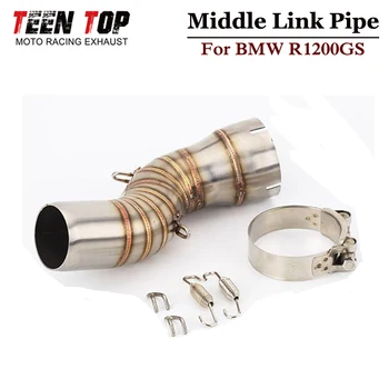 For BMW R1200GS Exhaust Muffler 51mm Modified Motorcycle Exhaust R1200GS Middle Link Pipe 2013-2018 Link Tube Slip On Motobike