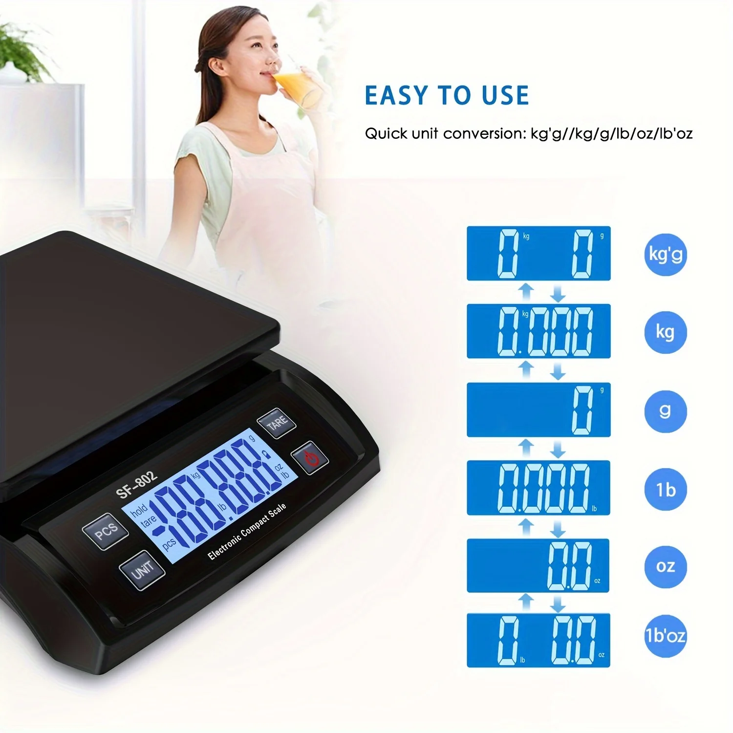 Description Picture 5 of item30KG/1G Digital Electronic Kitchen Scale Household Electronic Balance Scale Weight Balance Food Scale with LCD Digital Scale