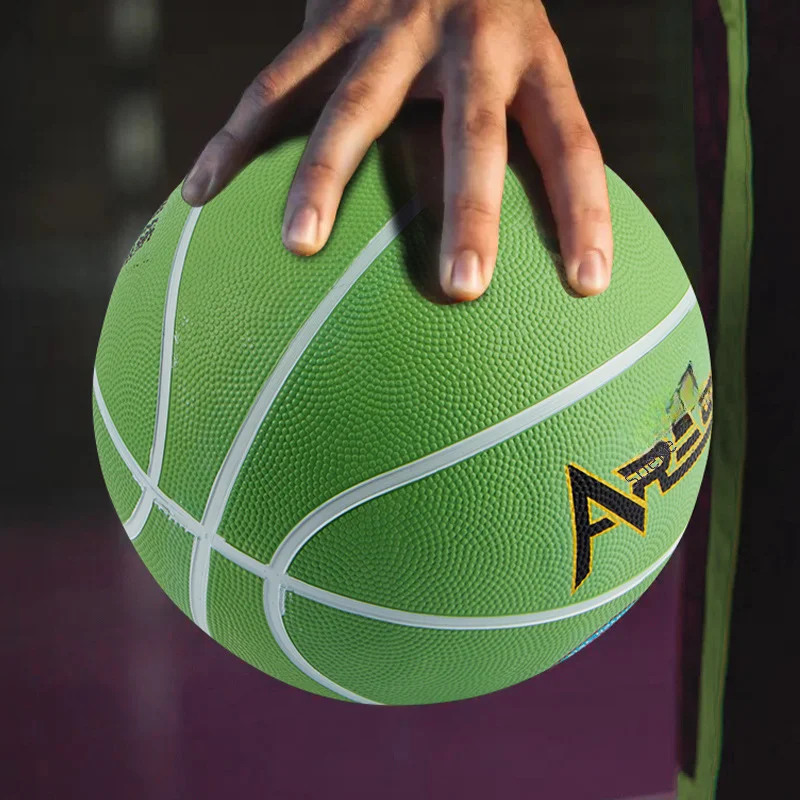 6-7 Size Adult Standard Basketball Leather Ball, Indoor Outdoor, Wear Resistant Heavy Rubber Ball, Fitness Sports Trend