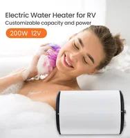 Chauffe-eau électrique OEM personnalisé pour camping-car, en acier inoxydable, pour douche, capacité 3-8 gallons, DC12V 220V, pour voyage et usage domestique 6