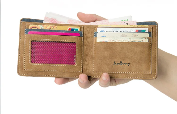 Men Genuine Leather Slim Wallet with Multi-Card Holder