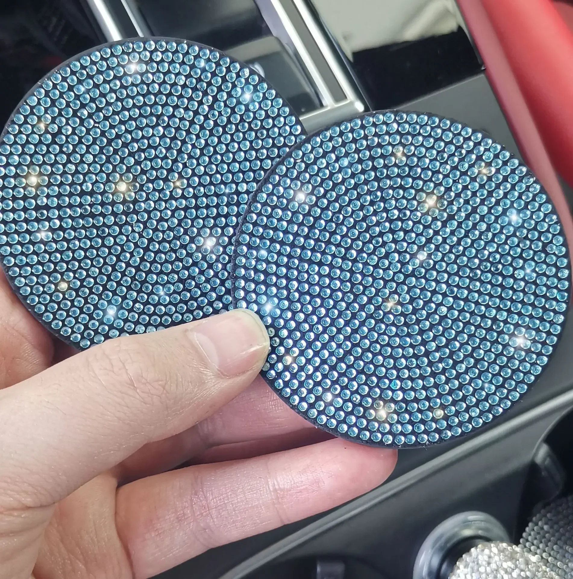 Waterproof Silica Gel Car Cup Holder Mat Non Slip Interior Accessory