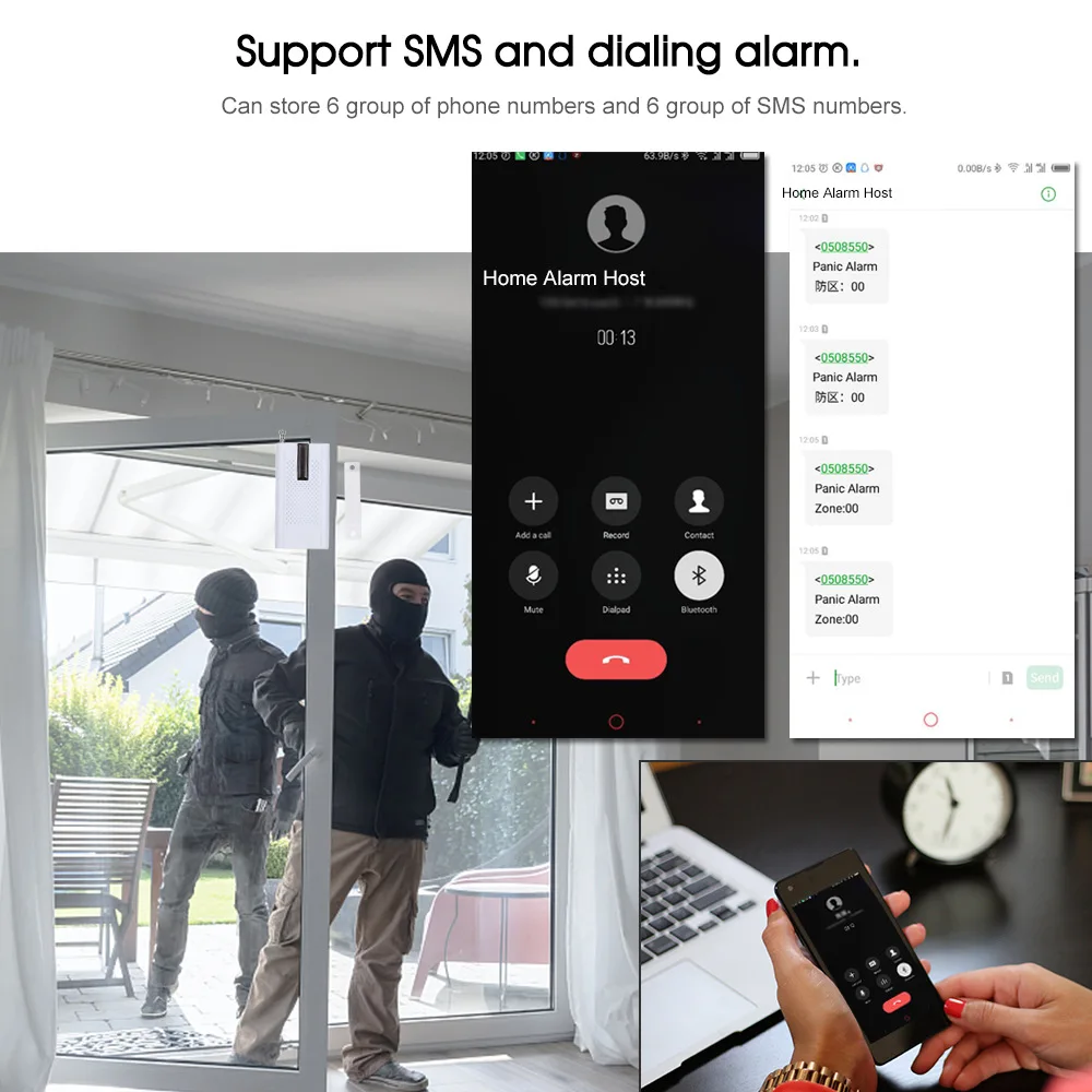 TYSH Wifi Gsm Alarm System Tuya App Home Burglar Security Pir Human Sensor Kit Remote Control Work With Alexa Google Assistant