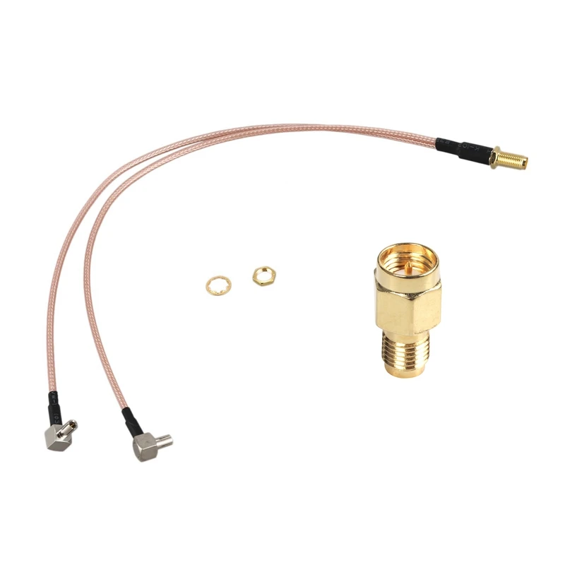 1 Pz Sma Maschio Spina A Rp-Sma Femmina Rf Connettore Adattatore Coassiale E 1 Pz Sma Femmina A Y Tipo 2 X Ts9 Maschio/Crc9 Connettore Maschio Spl