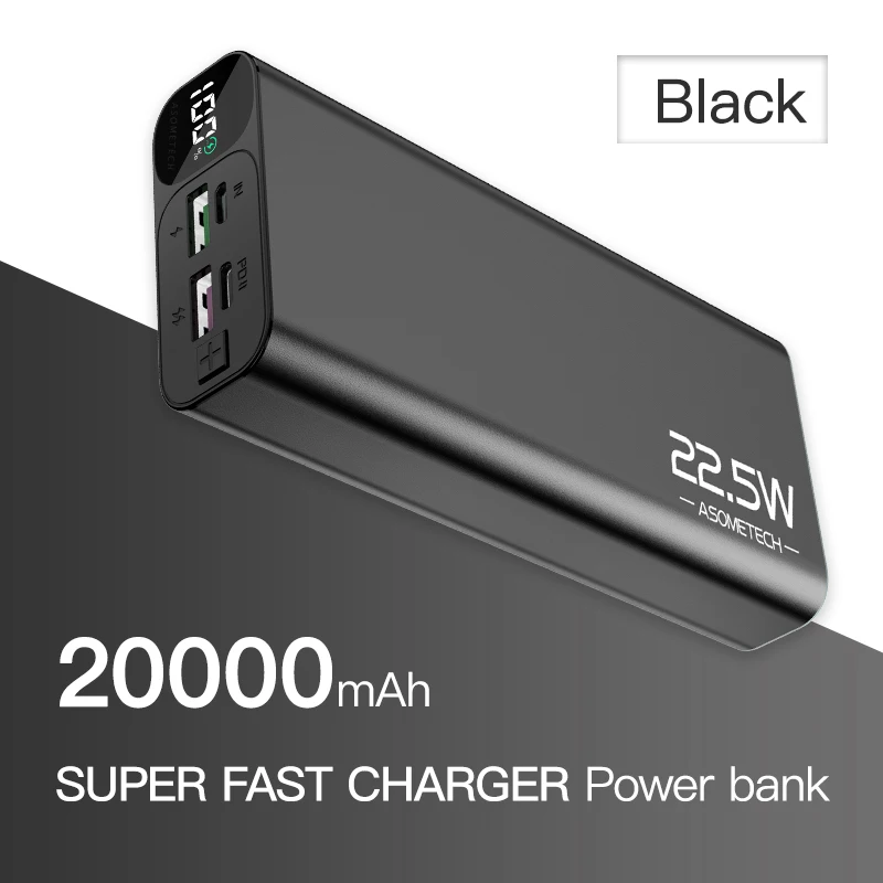 portable usb charger 20000mAh 5A Super Fast Charge QC3.0 Power Bank USB C PD3.0 Flash Fast Charger External Battery Powerbank For iPhone 12 Xiaomi type c power bank Power Bank