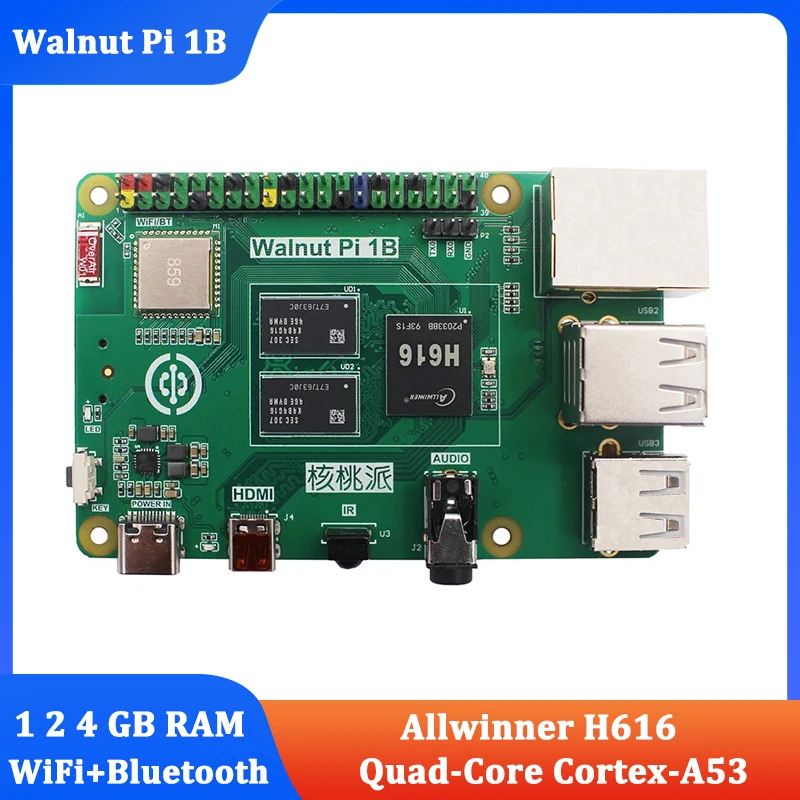 

Raspberry Pi 1B Allwinner H616 4/2/1 Гб ОЗУ, WiFi BT Linux