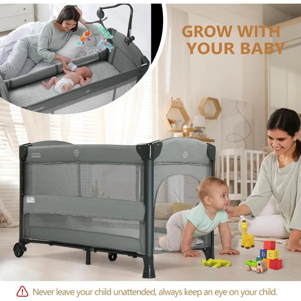 Baby Bedside Bassinet Playpen 5