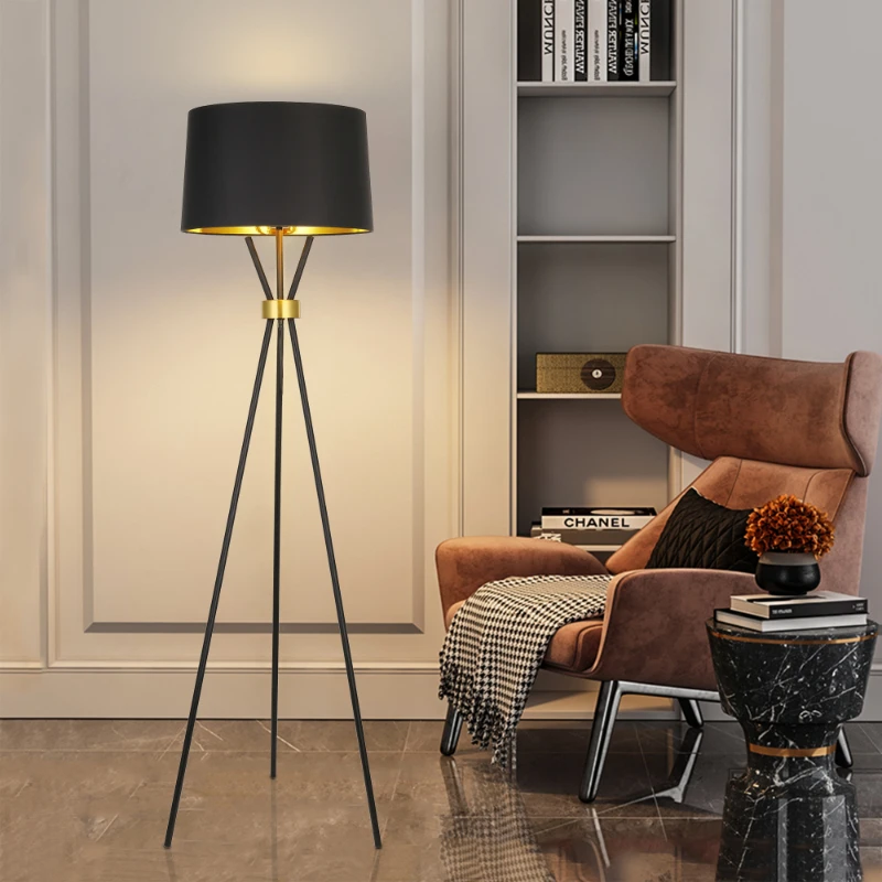 

Hot Selling KD shade floor lamp tripod Modern Simple Living Room Bedroom Bedside Creative led corner floor light