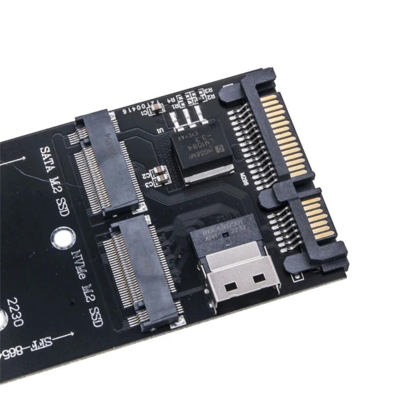 DN59 Add On Card NGFF M.2 Adapter M2 SATA3 Raiser M.2 to SATA Adapter NVMe SSD to SFF-8654 Expansion Card 30/42/60/80mm