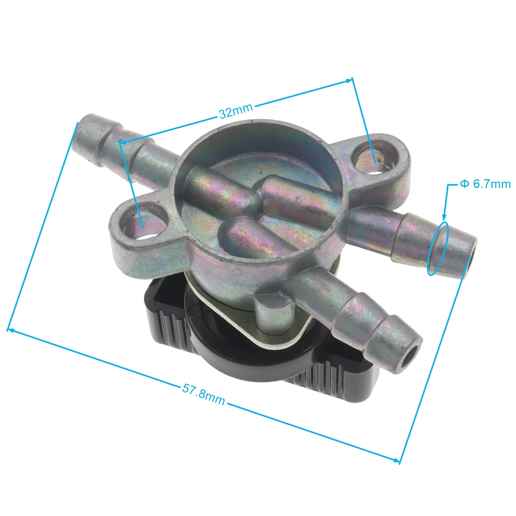 Motorcycle Fuel Switch 1PCS 3 Way Fuel Tank Tap Pocket Cock Valve Switch for E-Ton Lightning 50 40cc 50cc 90cc Polaris Motorcycle ATV Dirt Pit Bike