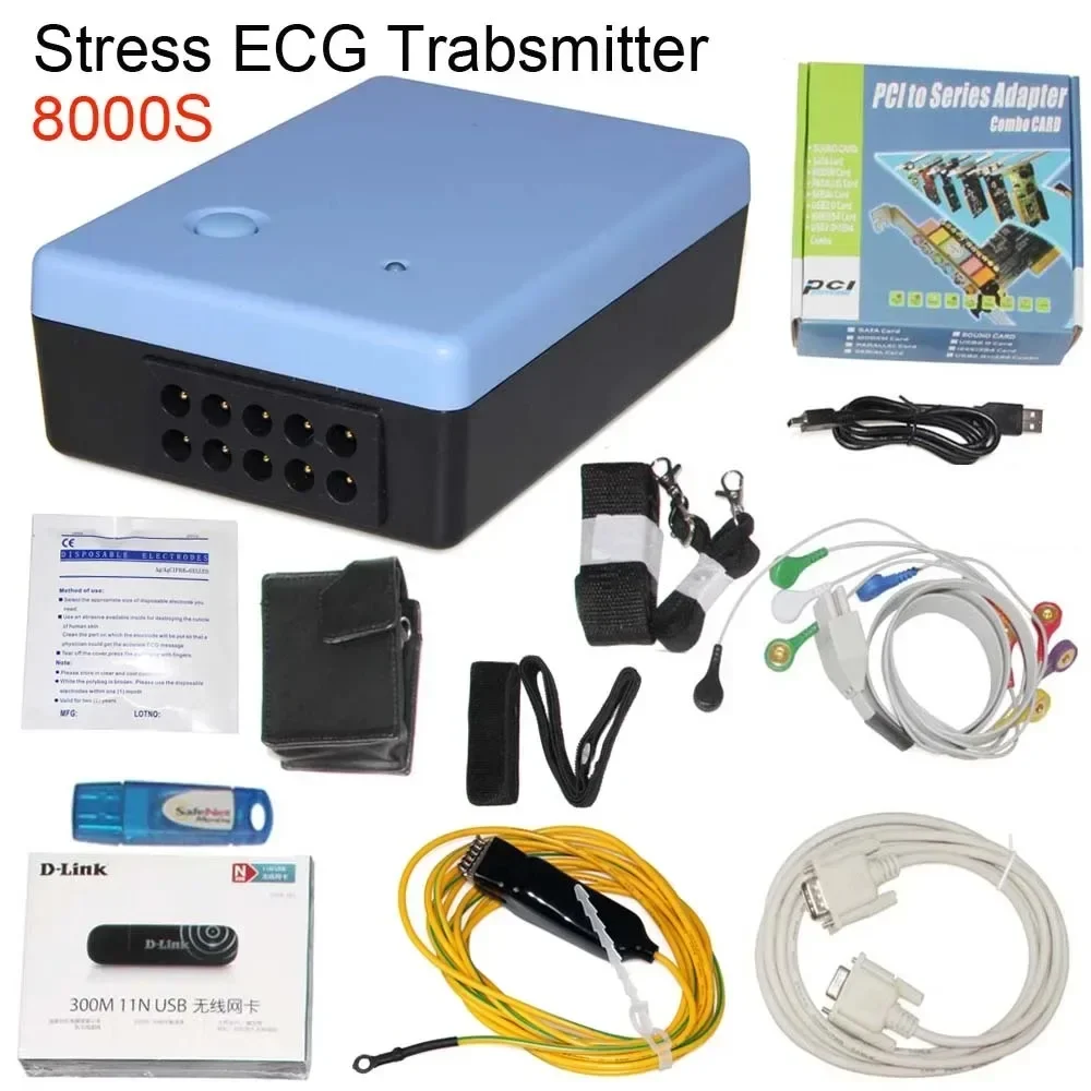 CONTEC CONTEC8000S Wireless Exercise Stress ECG Analysis System Machine PC Software