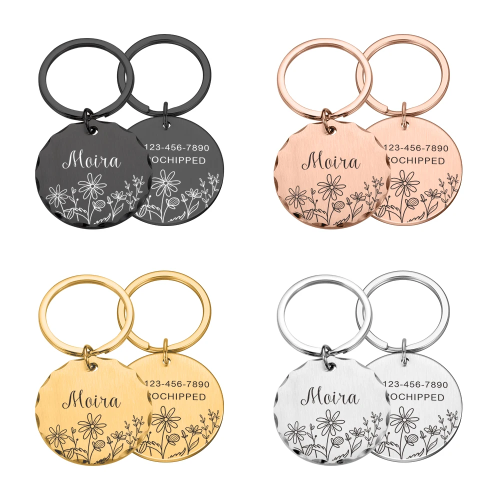 

Персонализированная фотография, ярлык с бесплатной гравировкой, табличка для ошейника кошки, подвеска для собаки, ювелирный ключ, функция защиты от потери