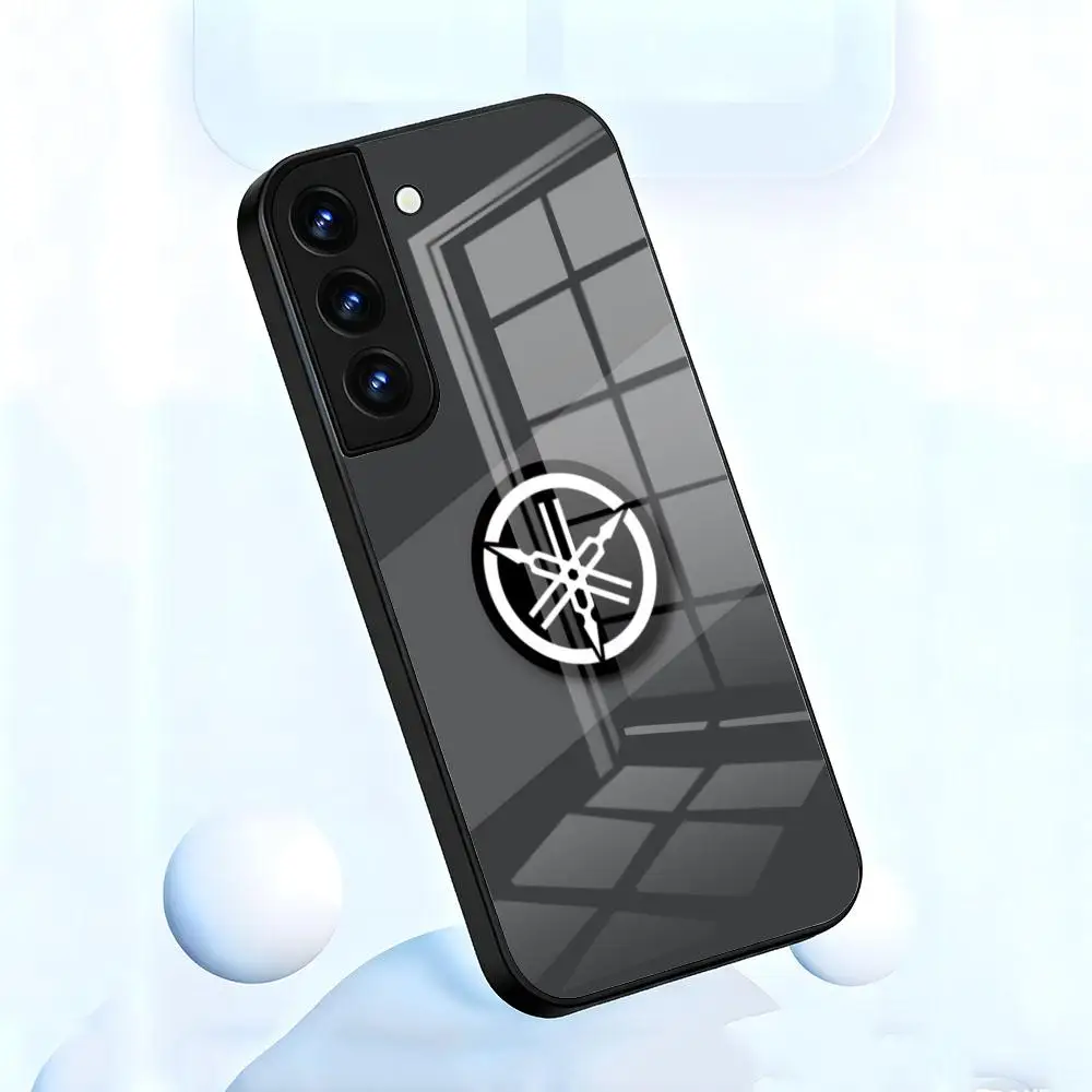 Yamaha Racing Motorcycle Glass Phone Case