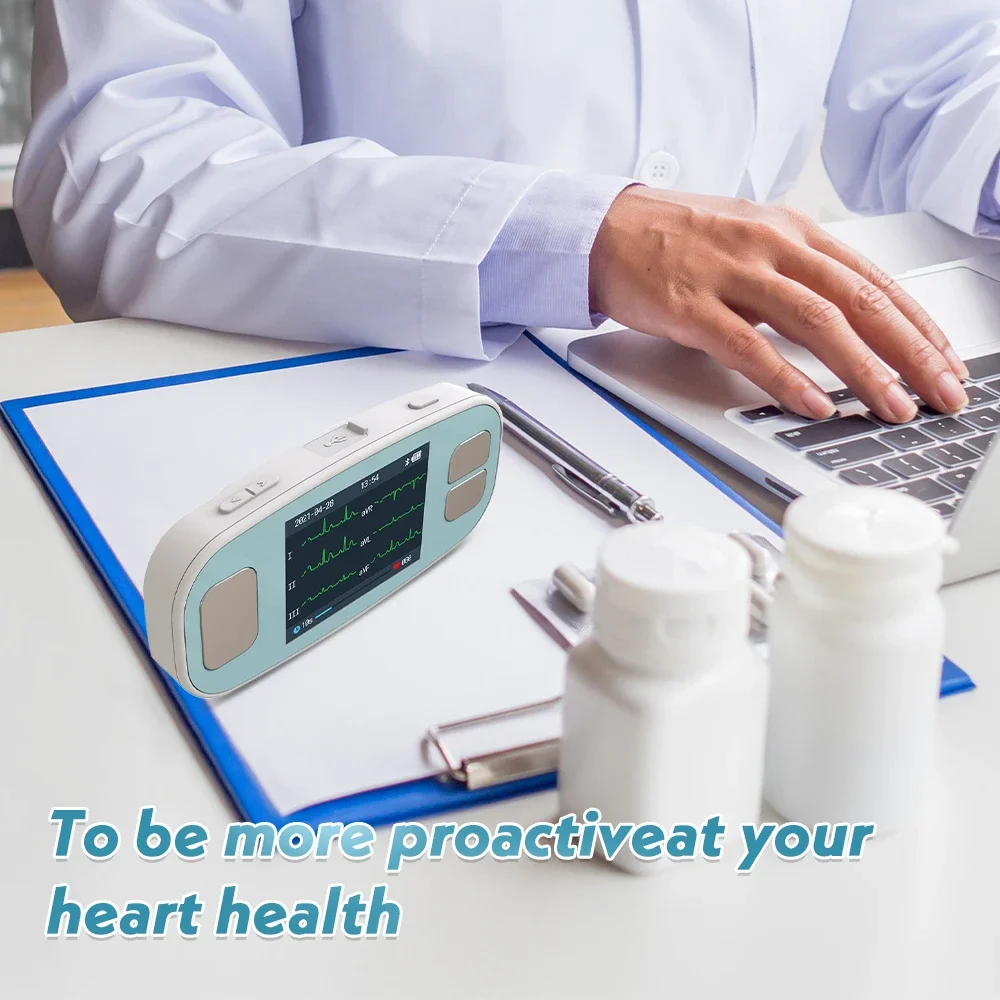 Contec PM20 Digital Portable ECG Monitor 6 Lead EKG Machine Bluetooth Mobile App ecg monitor