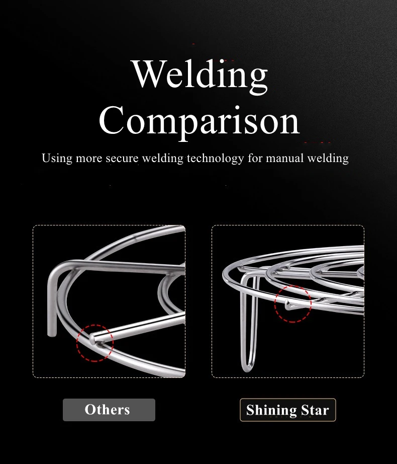 Description Picture 5 of itemLFGB Certificate 304 Stainless Steel Steaming Rack Contact Food Directly Trivet U Shape Foot Family Food Steamer Pot Steam Tray