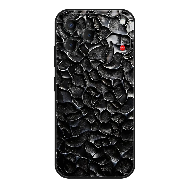 Marble Painted Soft Matte Silicone Back Cover - Elegant Design Case