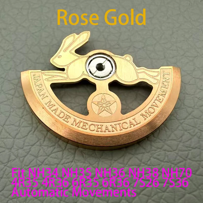 Customized Automatic Hammer Rose Gold Black Blue Silver Gold Watch Rotor Parts